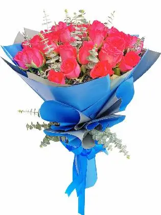 99 pcs pink roses