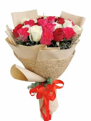 24 pcs mixed roses